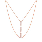 0.32ct 14k Rose Gold Diamond Necklace
